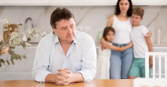 Father away from family