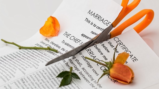 cutting up the marriage certificate